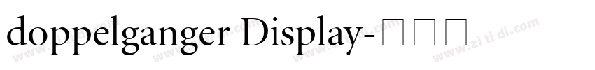 doppelganger Display字体转换